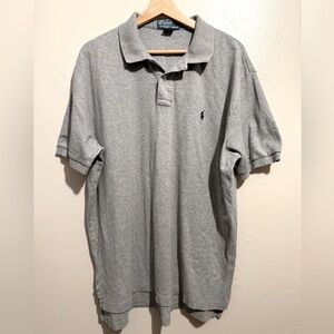 Polo by Ralph Lauren Men's Gray Polo Shirt 100% Cotton Quiet Luxury Preppy XL